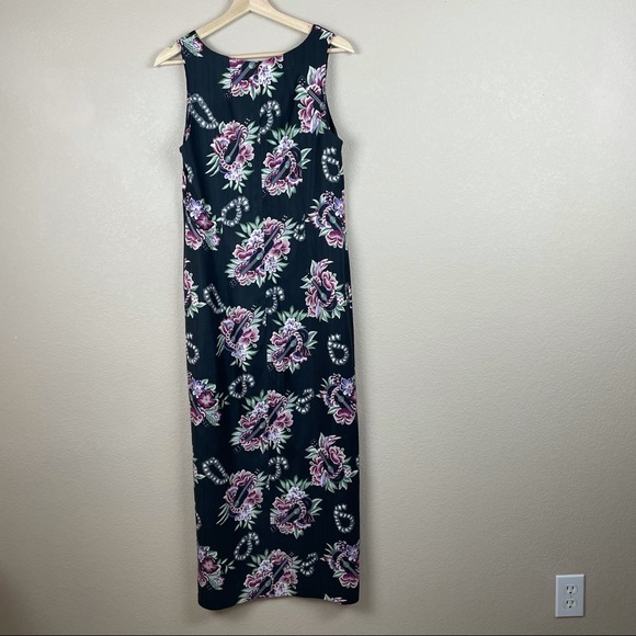 Tommy Bahama Silk Floral Maxi Dress Sz M - Picture 7 of 8
